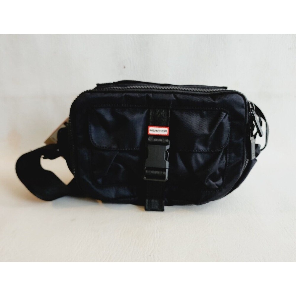 HUNTER NYLON THREE WAY TOPCLIP CROSSBODY BAG SMALL BLACK NWT